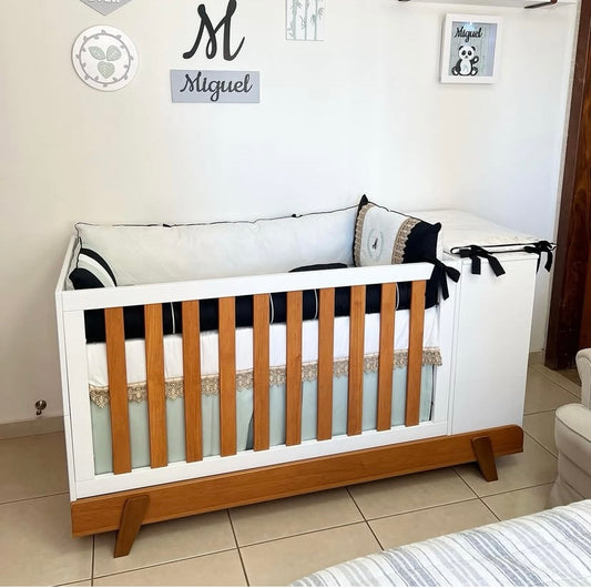 Cuna Matic Maxx Laqueado Blanco Soft/Freijo/Eco Wood