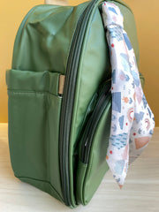 Mochila Maternidad Mediana Con Bolsillo Térmico Brotecito Verde Musgo