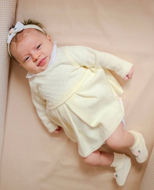 Kit Vestido Off White Con Blanco