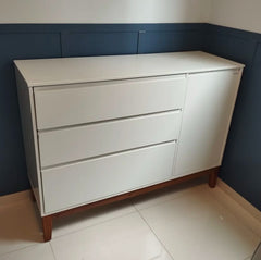 Cómoda Matic Nature Clean C/Puerta Laq. Bco Soft/Eco Wood