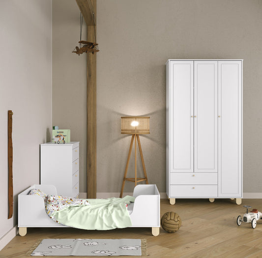 Mini Cama Matic Zupy Laqueado Blanco Soft/Natural