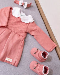 Kit Vestido Rosa Apricot C/Blanco