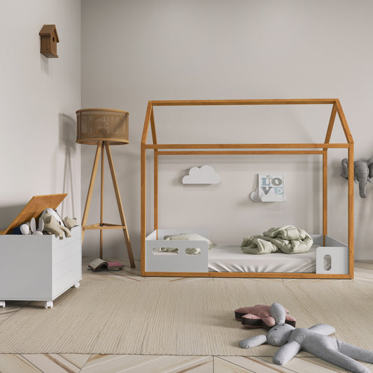 Cama Matic Liv 1900 Laq. Blanco Soft/Freijo