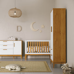 Cuna Matic Nature New Laq. Blanco Soft Freijo Eco Wood