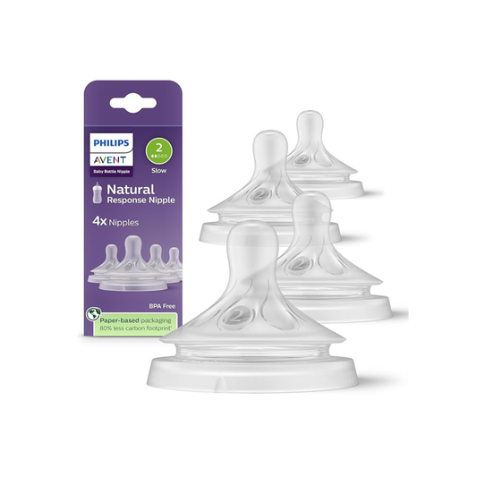 Paquete con 4 tetinas Avent Natural Flujo 2