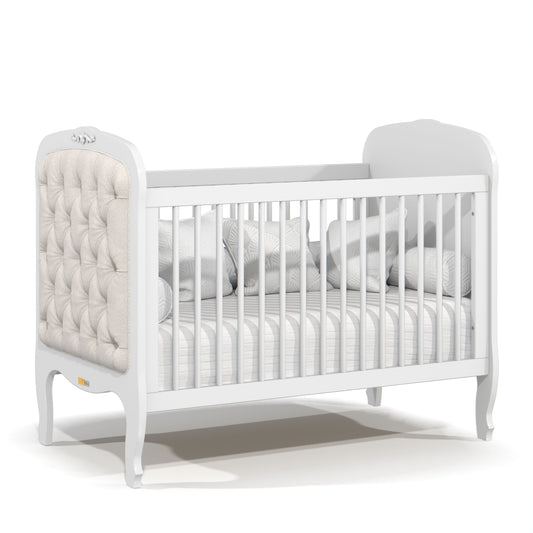 Cuna Matic Provence Capitone Laqueado Blanco Soft