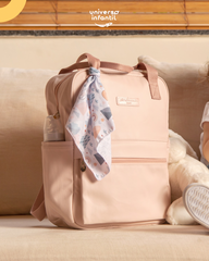 Mochila Maternidad Mediana Arco Iris Rosa