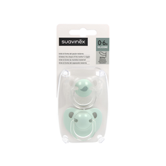 Paquete con 2 Chupetes Anatómicos Suavinex SX Pro 0-6m Verde