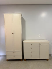 Cómoda Matic Zupy Laq. Off White/Eco Wood