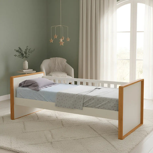 Cama Niñera Matic Tutto Laqueado Freijo Blanco Soft