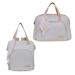 Kit Bolso Grande + Mochila Mediana Encanto Marfil