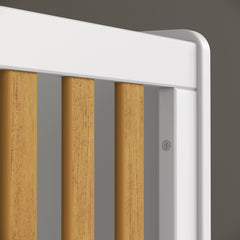 Cuna Matic Nature New Laq. Blanco Soft Freijo Eco Wood