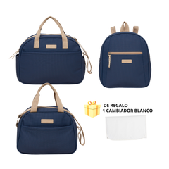 Kit Semillita Marino Bolso Grande + Bolso Mediano + Mochila