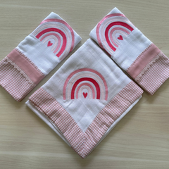 Kit Pañalin 3 piezas Rosa Arco Íris