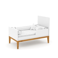 Cuna Matic Nature New Laq. Blanco Soft Freijo Eco Wood