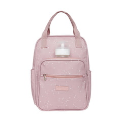 Mochila Maternidad Con Bolsillo Térmico Motitas Rose