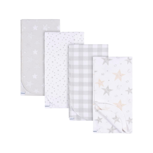 Paquete con 4 mantas de franela Celestial 76,2cmx76,2cm