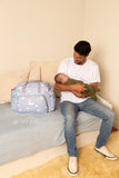 Bolso Maternidad Grande Fondo Del Mar Azul