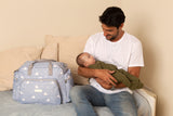 Bolso Maternidad Grande Fondo Del Mar Azul