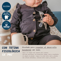 Paquete Con 2 Chupetes Suavinex SX Pro Birdies Rosa 0-6M