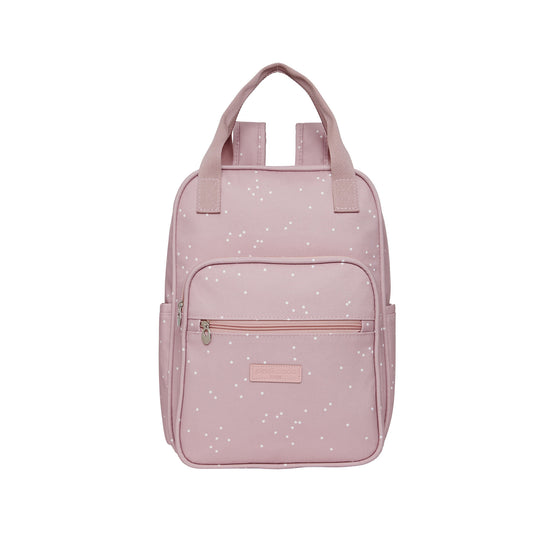 Mochila Maternidad Con Bolsillo Térmico Motitas Rose