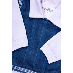 Salida de Maternidad Azul Jeans C/Blanco