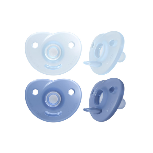 Paquete con 2 chupetes Soothie Heart Azul