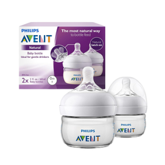Paquete con 2 biberones Avent Natural 60ml (0m)