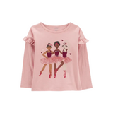 Carter's - Blusa con mangas largas con volantes Bailarinas