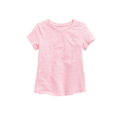 Old Navy - Blusa básica color rosa con rayas blancas