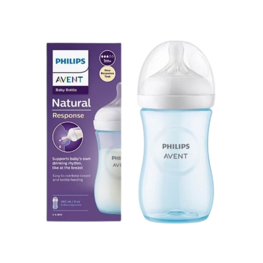 Biberon Natural Response Azul 260ml 1M+