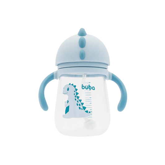 Vaso Con Manija Buba 240ml Azul Dino