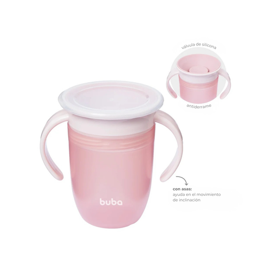 Vaso De Entrenamiento 360 Buba Rosa