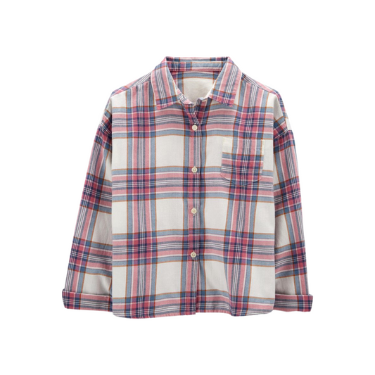 OshKosh B'Gosh - Camisa cuadriculada color Rosa/Blanco/Azul