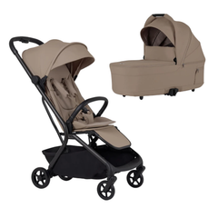 Kit Carrito Nia + Moises Plegable Silver Cross Champagne Beige