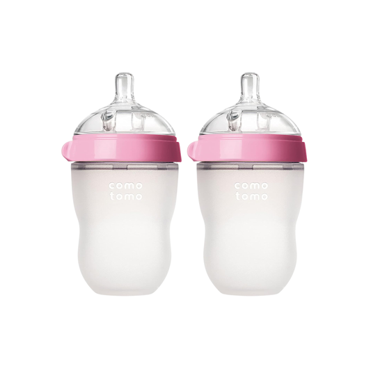 Paquete con 2 biberones Comotomo Rosa 250ml (3m+)