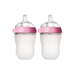 Paquete con 2 biberones Comotomo Rosa 250ml (3m+)