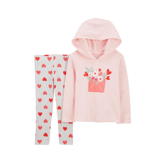 Carter's - Conjunto con 2 piezas de corazones