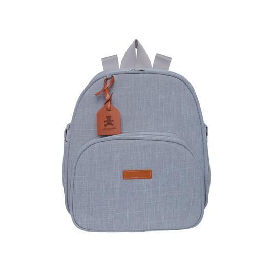 Mochila Mediana Con Bolsillo Térmico Cuidado Gris