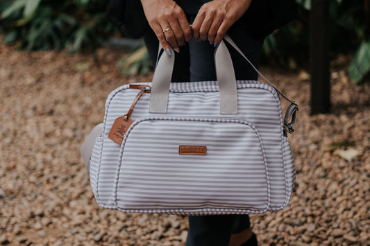 Bolso Maternidad Grande Crecer Gris