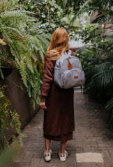 Mochila Mediana Con Bolsillo Térmico Cuidado Gris