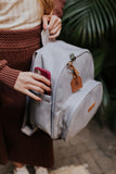 Mochila Mediana Con Bolsillo Térmico Cuidado Gris