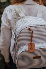 Mochila Maternidad Mediana Con Bolsillo Térmico Crecer Gris