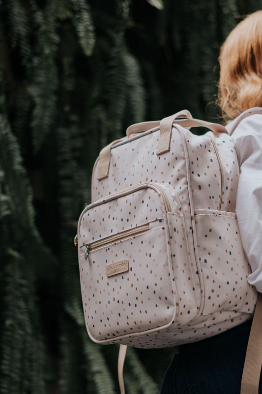 Mochila Maternidad Mediana Confeti Marfil