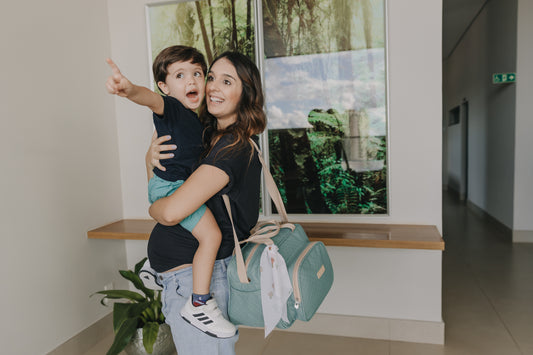 Kit Sembrar Verde Maleta + Mochila + Bolso + Necessaire + Cambiador
