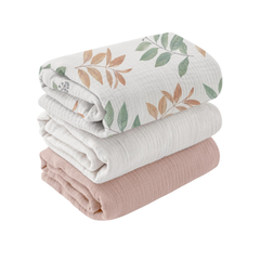 Paquete con 3 mantas de muscelina 95cmx100cm