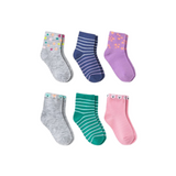 Cat & Jack - Paquete con 6 pares de medias flores y animales