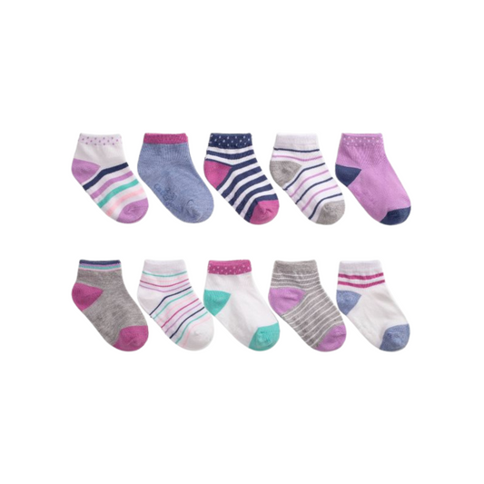 Cat & Jack - Paquete con 10 pares de medias antideslizantes