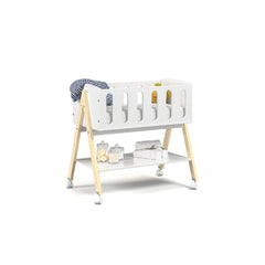 Mini Cuna Matic Liv Laq. Blanco Soft/Natural