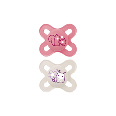 Paquete con 2 chupetes Original Start Rosa/Marfil